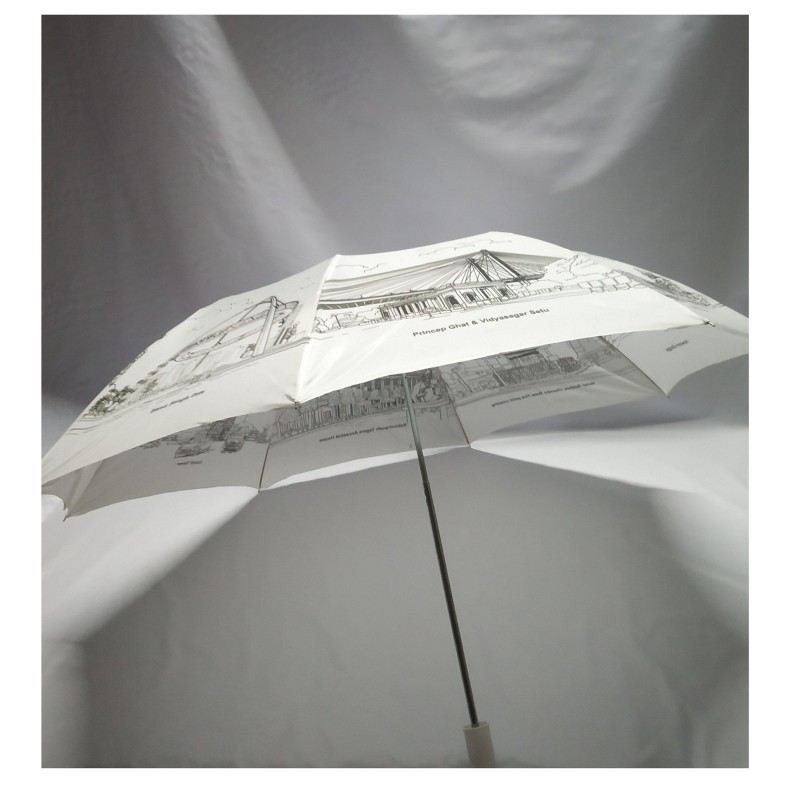 CLUBB TWO FOLD HERITAGE PRINTING UMBRELLA